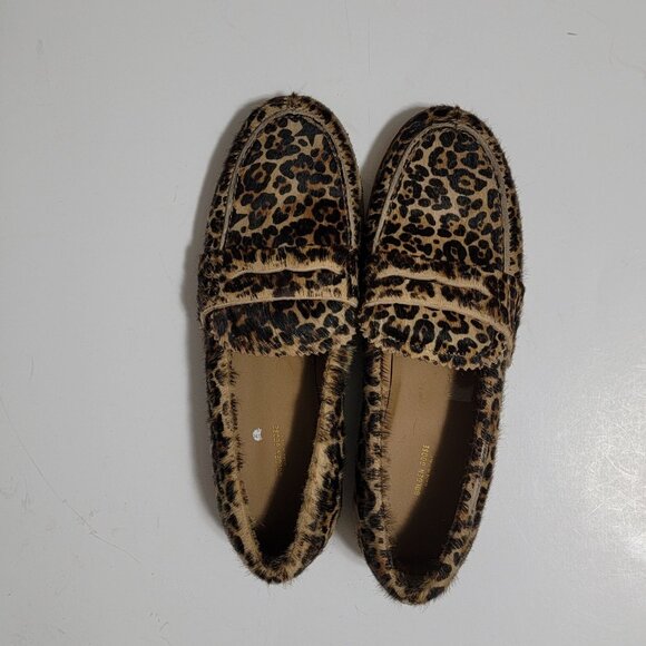 NEW Golden Goose Jerry Calf Hair Penny Loafer Womens 12 Leopard Contemporary - Picture 2 of 9